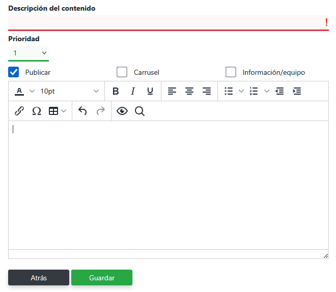 Enviar mensajes a través de la página de visitantes
