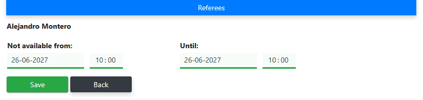 Establecer restricciones por árbitro en Mijntoernooi.info
