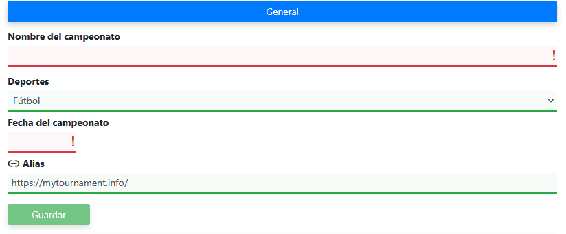 Introducir datos generales del torneo en Mijntoernooi.info