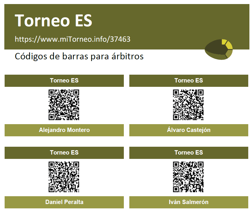 Introducir resultado mediante código QR del árbitro